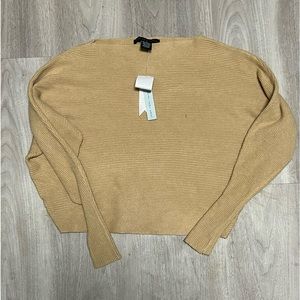 Joan Vass cropped lightweight sweater NWT